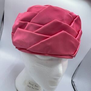 Styled by Coralie Vintage Retro Pink Turban Style Hat